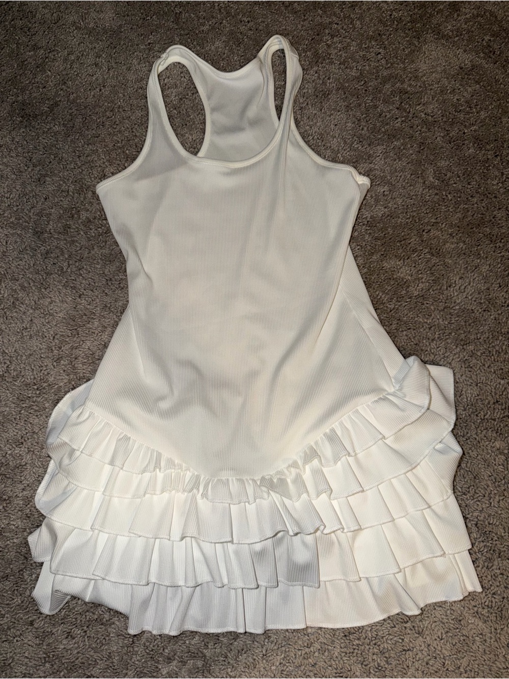 Amazon White Ruffled Mini Dress - Picture 2 of 2